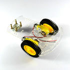Weiße gelbe kleine zwei fahren intelligente Auto Diy-Roboter-Ausrüstung 20cm x 15.5cm x 6,5 cm