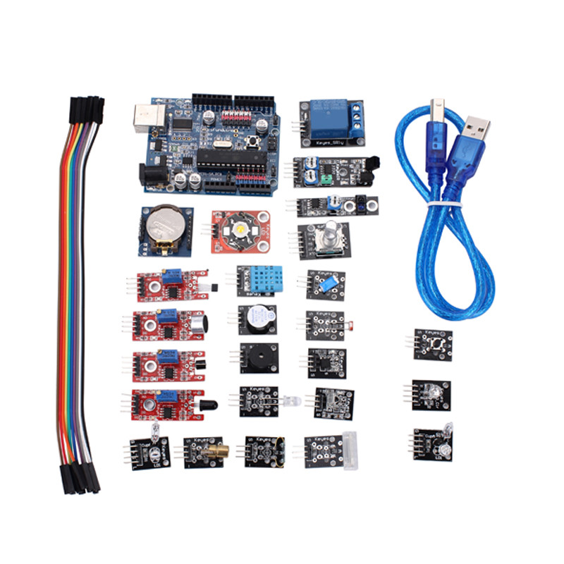 Sensor-Ausrüstung 24Pcs Arduino mit UNO R3 Sensor des Entwicklungs-Brett-DHT11