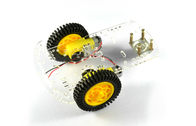 Weiße gelbe kleine zwei fahren intelligente Auto Diy-Roboter-Ausrüstung 20cm x 15.5cm x 6,5 cm