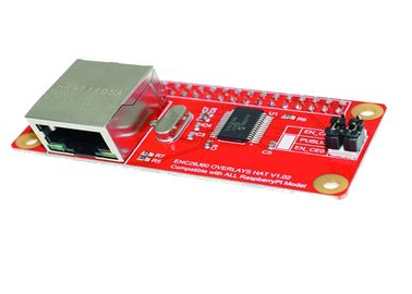 Rotes Netz-Adapter-Modul der Arduino-Starter-Ausrüstungs-W ENC28J60 für RPi null