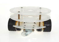 3 Schicht Acryl-der Arduino-Auto-Fahrgestelle-66mm Größe Reifen-des Durchmesser-15 * 14 * 11.5cm
