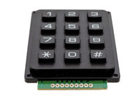 Die 4 x 3 Matrix-Tastatur 12 befestigt schwarze Farbe 7 x 5,2 x 0.9cm die Größe mit Plastik