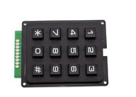 Die 4 x 3 Matrix-Tastatur 12 befestigt schwarze Farbe 7 x 5,2 x 0.9cm die Größe mit Plastik