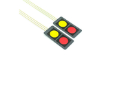 Roter und gelber zwei Knopf Mini Membrane Switch Panel 20x40MM