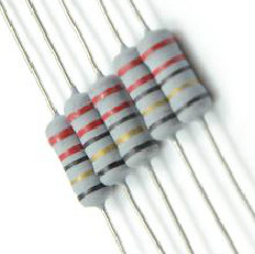 weiße Ausrüstung des Kohleschichtwiderstand-1W für elektronische Produkte